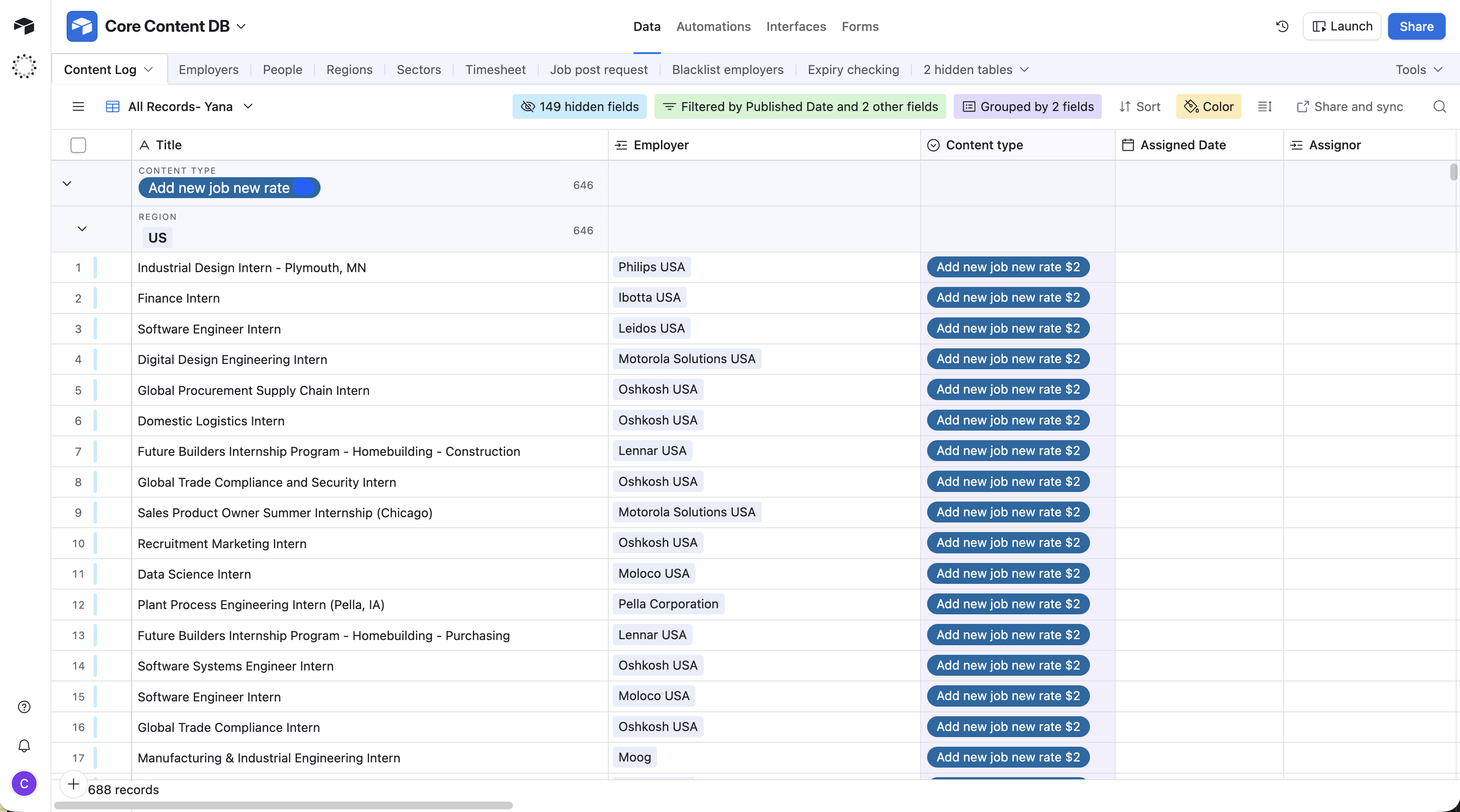 Prosple CMS listing workflow